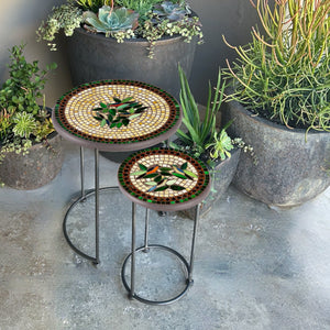 Finch Mosaic Nesting Tables