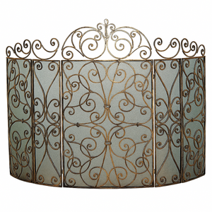 Grand Manor Scroll Fireplace Screen