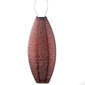 Indoor/Outdoor Elliptical Paisley Lantern - Copper