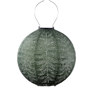 Indoor/Outdoor Round Folia Lantern - Sage Green