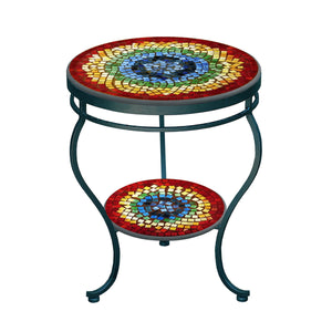 Iris Mosaic Side Table - Tiered