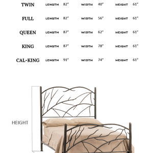 Ironwood Iron Bed Measurements