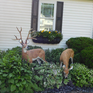 Lifelike Aluminum Garden Deer Statue