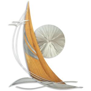 The Solaris Sailboat – Teak & Metal Wall Sculpture