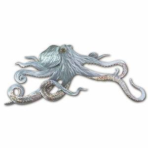 Deep Current – Stainless Octopus Wall Sculpture