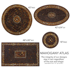 Mahogany Atlas Mosaic Plant Stands