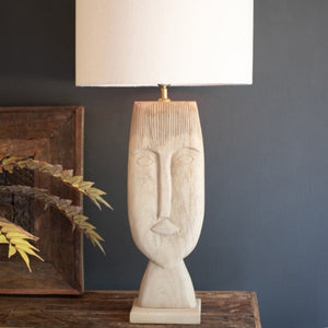 Muse Wooden Face Lamp