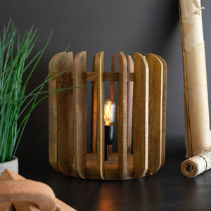Luminous Timber Slatted Lamp