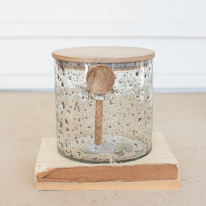 Glass Canisters w/ Wooden Tops