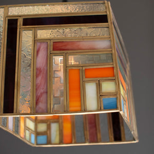 Layered Light Stained Glass Pendant