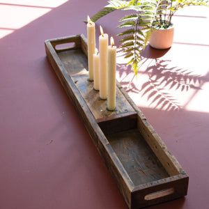 Recycled Wood Candle Tray