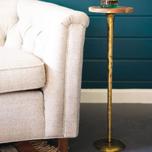 Brass Acacia Drink Table