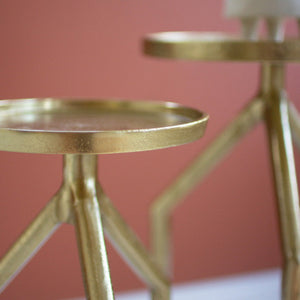 Gilded Duo Aluminum Cocktail Tables
