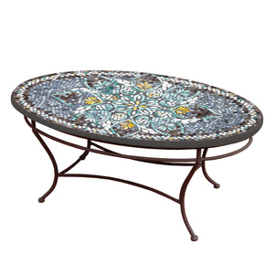 Ojai Valley Mosaic Coffee Table - Oval