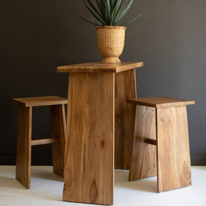 Open Hearth Teak Bar Table Set