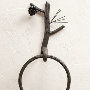 Pinebough Iron Towel Ring