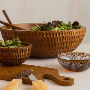 Rocklynn Hand-Carved Serving Bowl