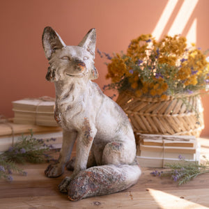 Sitting Fox Sculpture