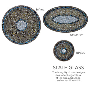 Slate Glass Mosaic Plant Stands