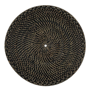 Tavira Handwoven Rattan Charger - Noir