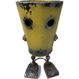 Rusty Buckets, Metal Robot Planter