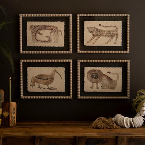 Vintage Safari Animal Wall Art Set