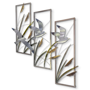 Shoreline Soar - Metal Wall Sculpture Triptych