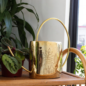 Etched Brass Watering Can
