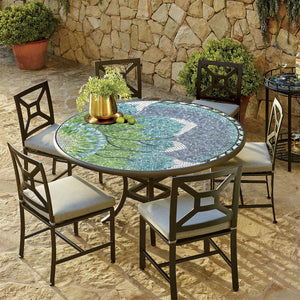 Lovina Mosaic Patio Table-Iron Accents