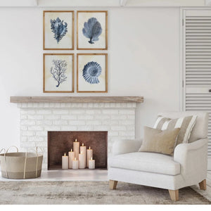 Coastal Elegance Wood Framed Wall Art