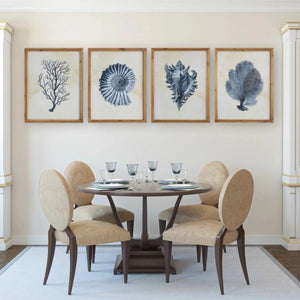 Coastal Elegance Wood Framed Wall Art