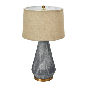 Azure Bloom Textured Table Lamp