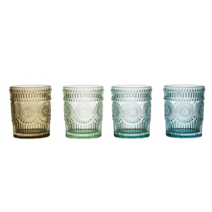Embossed Multi Color Tumbler Set