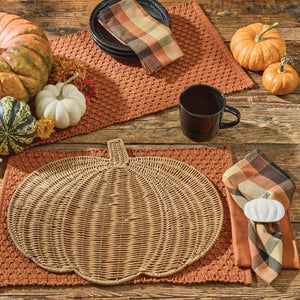 Rattan Pumpkin Charger