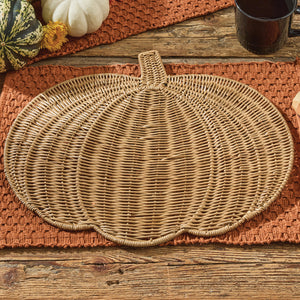 Rattan Pumpkin Charger