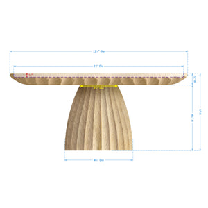 Fluted Wood Cake Stand
