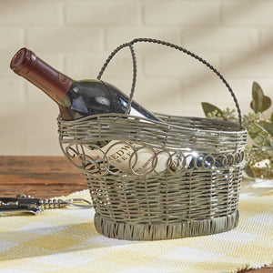 Albany Woven Wire Wine Basket
