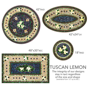 Tuscan Lemons Mosaic Table Tops-Iron Accents