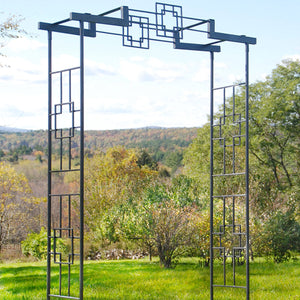 Geometric Arbor II-Iron Accents