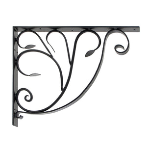 Leafy Iron Mailbox Bracket-Iron Accents