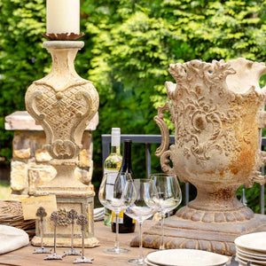 Aged Estate Urn-Iron Accents