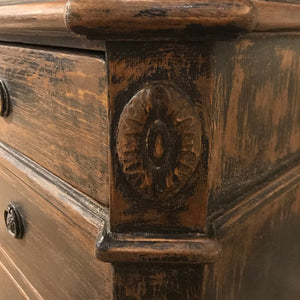 Painted Black Credenza-Iron Accents
