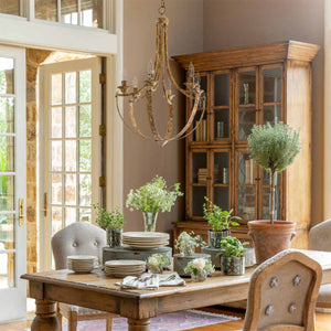 Villa Chandelier-Iron Accents