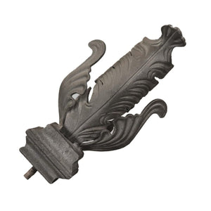 Folded Leaf Finials - Gunmetal