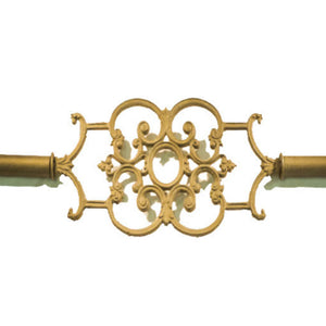 Galliano Drapery Centerpiece-Iron Accents