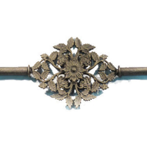 Rose Grande Drapery Centerpiece-Iron Accents