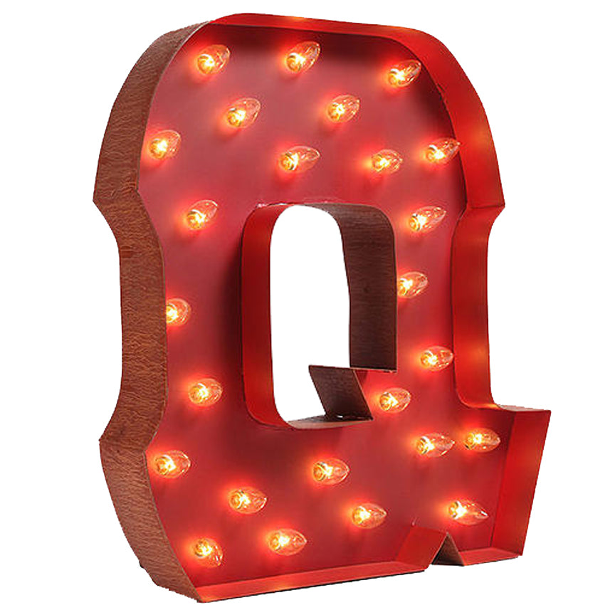 Lighted Marquee Letter - Q