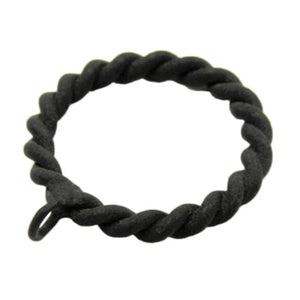 Braided Drapery Rings - Black