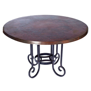 Curled Leg Dining Table or Base for 48"-60" Tops-Iron Accents