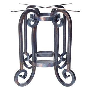 Curled Leg Dining Table or Base for 48"-60" Tops-Iron Accents